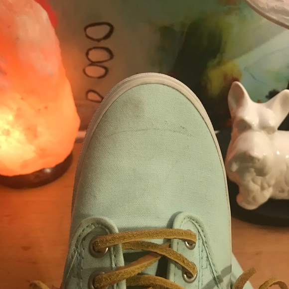 Mint Green Vans with Leather Laces - Picture 4 of 4